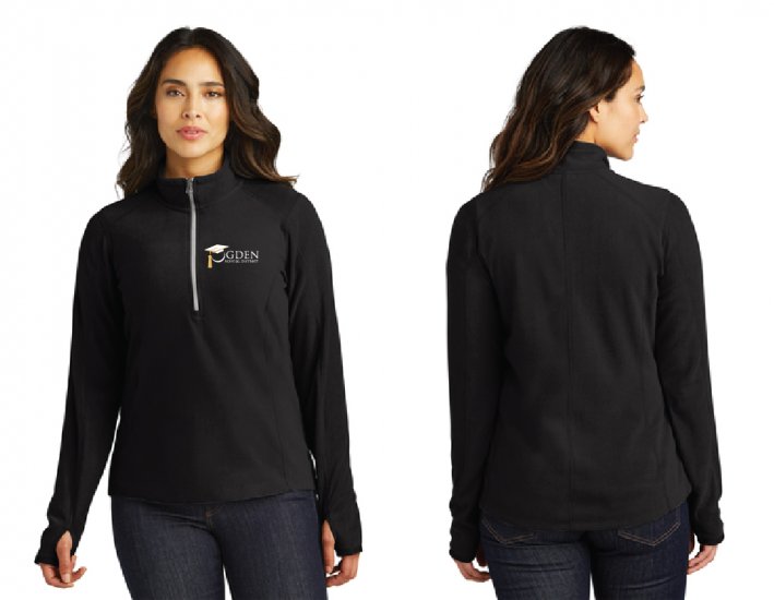 Port Authority Ladies Microfleece 1/2-Zip Pullover - Click Image to Close