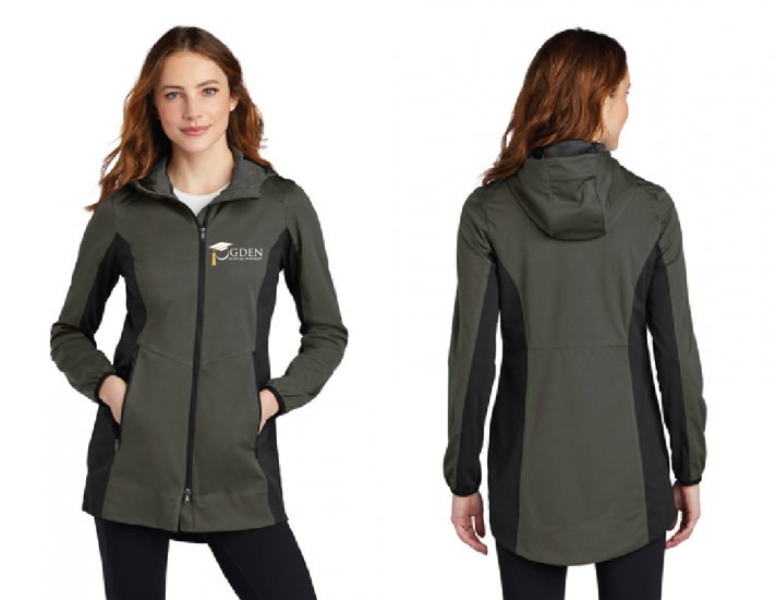 Port Authority Ladies Active Hooded Soft Shell Jacket - Click Image to Close